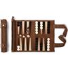 Sondergut Backgammon gioco da tavolo Mocca - Avvolgibile, in 100% pelle - L'originale dal 1998 - Perfetta idea regalo per gli appassionati del campeggio e dei viaggi - 25x34cm