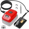 Asfrode Saldatore per Einhell, batteria agli ioni di litio da 18 V, 60 W, LCD, temperatura regolabile 180 - 480 °C, saldatore cordless con filo di saldatura, 50 g, supporto per saldatore portatile per