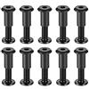 Olymajy 10 PCS viti a brugola testa piatta M8 x 25 mm dadi esagonali lunghi con manicotto a testa tonda,Dadi esagonali piatti per il collegamento di mobili, Divano Rilegatura con decorazione in pelle