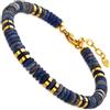 Dada Gioielli - Bracciale Uomo Pietre Naturali Scegli la Pietra che ti Rappresenta - Idea Regalo Compleanno Misura Regolabile 18,5+3 cm (Blu Sodalite)