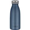 THERMOcafé by THERMOS TC BOTTLE night blue mat 0,35 l, thermos in acciaio inox resistente agli acidi gassati, 12 ore, caldo 24 ore, a prova di perdite, per scuola, in viaggio e in ufficio