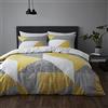 Catherine Lansfield Larsson Geo Ochre - Set copripiumino 135 x 200 + 80 x 80 cm (coppia)