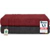 Komfortec Asciugamani da bagno Jumbo, 100% cotone, asciugatura rapida, 80 x 200 cm, nero