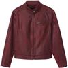 Desigual Woman Woven Coat Cappotto in PU da Donna, Colore: Rosso, XS