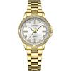 RORIOS Coppia Orologi Uomo Donna Orologio Acciaio Inossidabile Business Analogico Quarzo Orologio da Polso Impermeabile Luminosi Orologio Oro Bianco B