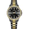RORIOS Coppia Orologi Uomo Donna Orologio Acciaio Inossidabile Business Analogico Quarzo Orologio da Polso Impermeabile Luminosi Orologio Oro nero A