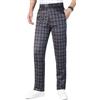 Oralidera Pantaloni a Scacchi da Uomo Morbido Pantaloni Tartan da Affari Leggero retrò Vintage Pantaloni da Uomo a Quadri, Nero, 32