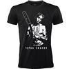 Crazy for Rock T-Shirt Tupac Shakur. Maglietta Rapper 2 Pac Ufficiale. Maglia Ufficiale Hip Hop. Unisex. Nera Bianca. Adulto Ragazzo. (XL)