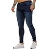BRAND KRUZE Designer Mens Jeans KZ106 Skinny Slim Fit Casual Super Stretch Denim Pantaloni Pantaloni Pantaloni, Blu scuro, W36 / L32