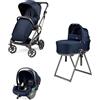 Peg Perego Trio Peg Perego Vivace con Culla Flex e Primo Viaggio Lounge Blue shine