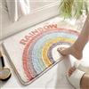 Trlyane Tappeto Bagno, Tappeto Bagno Antiscivolo, Tappeti Bagno Shaggy Tappetino Bagno Lavabile in Lavatrice per Vasca, Doccia e Bagno (Arcobaleno, 50x80cm)