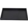 OUKENS Vassoio da Tè in Legno, Vassoio in Legno Massello di Forma Rettangolare, Versatile Tè, Caffè, Snack, Pasti, Vassoio da Portata, Piatto da Portata, Vassoio da Ristorante, Nero (30 X 24 Cm)(30*20*2cm)