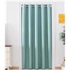 Odot Colore Solido Tende Oscuranti per Porta Interna, Tende con Occhielli per Porta Tenda Porta Isolamento Termico Tenda Divisore per Stanza per Cucina Armadio Portico (120x180cm,Azzurro)