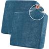 BXFUL Copriseduta Divano Elasticizzato in Ciniglia Fodera per Cuscino ad Alta Elasticità Cuscino per Divano Fodera per mobili Coprisedile per Divano Fodere per Cuscino (2PC Grande 1 Posto,Blu)