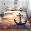 Generic Tramonto Spiaggia Mare Set Copripiumino 240x220 Morbida Microfibra con Federe Giallo Dorato Set Copripiumino 3 pezzi con Chiusura a Cerniera per Bambini Adolescenti Adulti, Copripiumino Easy Care