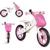 BUDDY BABY Bicicletta Montessori senza pedali, leggera e con sedile regolabile e campanello, bicicletta a 2 ruote, per bambini 3+ anni, unisex, in legno ecologico e biodegradabile