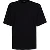 DSQUARED2 T-Shirt da Uomo Nera con Patch Logo sul Retro del Colletto L