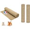 La Cordeline Set di 3 tappeti lettiera Canapa Naturale, 40 x 100 cm, 1000 g/m², Fondo Gabbia per roditori, Conigli, criceti, ECC