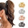 FloralGrace 4 clip alte a coda di cavallo, fermagli per capelli in metallo per acconciature, accessori alla moda per capelli alti e capelli spessi (nero, bianco, oro, oro rosa)