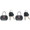 Master Lock 4681EURTBLK Confezione da 2 Lucchetto per bagagli in alluminio approvato dalla TSA, Nero, 4 x 3 x 2.2 cm