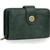 TEUEN Portafoglio Donna in PU Pelle Portamonete Vintage di Blocco RFID con Multipli Scomparti per Carte 1 Finestra di Identificazione Regali di Natale