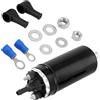 QWORK® 12V Pompa elettrica del carburante, pompa del carburante esterna in linea nera, pompa del carburante ad iniezione ad alta pressione, adatta a 0580464070