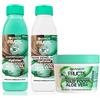 Garnier Fructis Hair Food - Cofanetto routine con aloe vera per capelli normali a secchi, 98% ingredienti di origine naturale