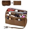 SUQ Organizer da Appendere per Borsa, Borsa Organizzatore Armadio con Gancio, 6 Trasparente Tasche, Organizzatore Armadio, Antipolvere, Lavabile, Salvaspazio, per Armadio, Camera da Letto(Marrone)