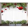 ABAKUHAUS Natale Tenda, Baulbes Noel Albero, Casa Arredamento Elemento Distintivo Due Pannelli Set, 280 x 260 cm, Rosso multicolore