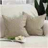 Madizz 2 Pezzi Lino Copricuscini Morbido Decorativo Fodere per Cuscino Lusso Stile per Divano Camera da Letto 60x60 cm Giallo