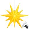 OVILUM Stella illuminata 2D XXL con illuminazione a LED | giallo | |Ø 100cm | stella con 11 punte | resistente alle intemperie | decorazione da giardino, soggiorno, decorazione natalizi | con timer