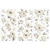 OLYCRAFT 3 pz/Set Decalcomanie Floreali per Mobili e Mestieri 15x30cm Motivo Fiori Bianchi Avorio Fiori Bianchi Decalcomanie mobili a Tema Floreale Adesivi trasferimento strofinare su per mobili
