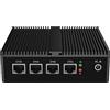 Partaker Micro Firewall Appliance, Fanlesss Mini PC, VPN, OPNsense, Soft Router, Intel Processor N100, H11, AES-NI, 4 x Intel 2.5GbE I226-V LAN, HDMI2.0, DP, No RAM, No Storage, No System