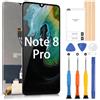 ARSSLY LCD Schermo per Xiaomi Redmi Note 8 PRO M1906G7I M1906G7G 6,53 Display Digitizer per Redmi Note 8 PRO Touch Schermo Sostituzione Assembly con Strumenti
