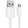 CELLONIC Cavo USB 1m Compatibile con Canon EOS M50 M5, Powershot SX620 SX740 SX70 G5 G7 G9 Filo Carica 2A Cavetto Dati USB A 2.0 PVC Bianco, per Fotocamera