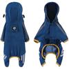 helioflicker Impermeabile per animali domestici, abbigliamento impermeabile per cani con striscia riflettente, blu (L: 38,5 cm/busto: 60 cm)