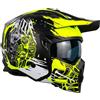 one, Caschi demi-jet Unisex adulto, Nero Opaco-Giallo, XS (53-54 cm)