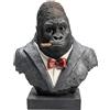 KARE Design Statua Decorativa Smoking Gorilla, Nero, Gorilla Fumante, Sigaro, Deco Casa Divertente, Statua per Soggiorno/Corridoio/Scaffale, Idea Regalo, 48X40X28 (A/L/P)