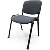 Dmora Sedia Moderna in Tessuto, per Sala da Pranzo, Cucina o Salotto, cm 55x54h81, Colore Nero