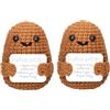 DealKits Pocket Hug Positive Potato, divertenti giocattoli di peluche per maglieria bambola di patate positive, portafortuna incoraggiatore per amiche/famiglia/donne (confezione da 2)