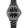 RORIOS Coppia Orologi Uomo Donna Orologio Acciaio Inossidabile Business Analogico Quarzo Orologio da Polso Impermeabile Luminosi Orologio Nero A