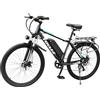GSOU Bici elettriche da 26 per adulti. E-Bike con motore brushless ad alta velocità da 250W. Bicicletta elettrica con batteria agli ioni di litio rimovibile integrata da 36V-8AH, 7 velocità, Display LCD