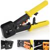 ADERTOS Pinza a Crimpare RJ45 Pinza di Rete Pinza Professionale per Connettori di Rete Strumento di Rete per Connettori di Rete RJ10 RJ11 RJ12 CAT5 CAT5e CAt6 CAt7 Tagliacavi Spellafili