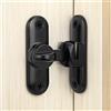 Heveer Serratura per Porta Scorrevole Chiusura per Serratura 90/180 Gradi Chiavistello per Porta in Legno Giardino Cucine Finestre Nero