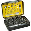 STANLEY 1-13-906 Set 39 Pezzi Inserti 25 mm. Att. 1/4"+ 1 Portainserti Magnetico a sgancio veloce