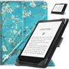 HGWALP Custodia universale per 6.8-7 pollici eReaders, sottile PU Custodia Cover con supporto compatibile con 6.8 pollici 7 pollici Kindle Paperwhite/Kobo/Voyaga/Lenovo/Sony eReaders-Apricot Flower