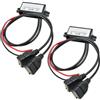 Heemol Adattatore USB da 12V a USB,Convertitore Buck da 12V a 5V Impermeabile,Convertitore di Tensione di Alimentatore da 3A 15W DC a DC per Auto 2 pezzi(DoppiaUSB)