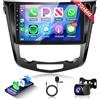Rimoody 2G+64G Wireless Carplay Android 13 Autoradio 2 Din per Nissan Qashqai J11 X-Trail T32 2013-2017 10 Pollici Autoradio con Android Auto GPS Navi WiFi Mirror Link Bluetooth FM/RDS Telecamera Posteriore