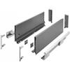 GTV- Sistema di Cassetti AXIS PRO, Set Guide Scorrevoli per Cassetti, Set di Cassetti, Portata fino a 40 kg, Cassetti Scorrevoli Con Chiusura ammortizzata - Larghezza 500mm, Altezza 168mm, Antracite