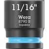 Wera 05005521001 8790 B - Inserto per chiave a bussola con attacco da 3/8, 11/16 x 30 mm